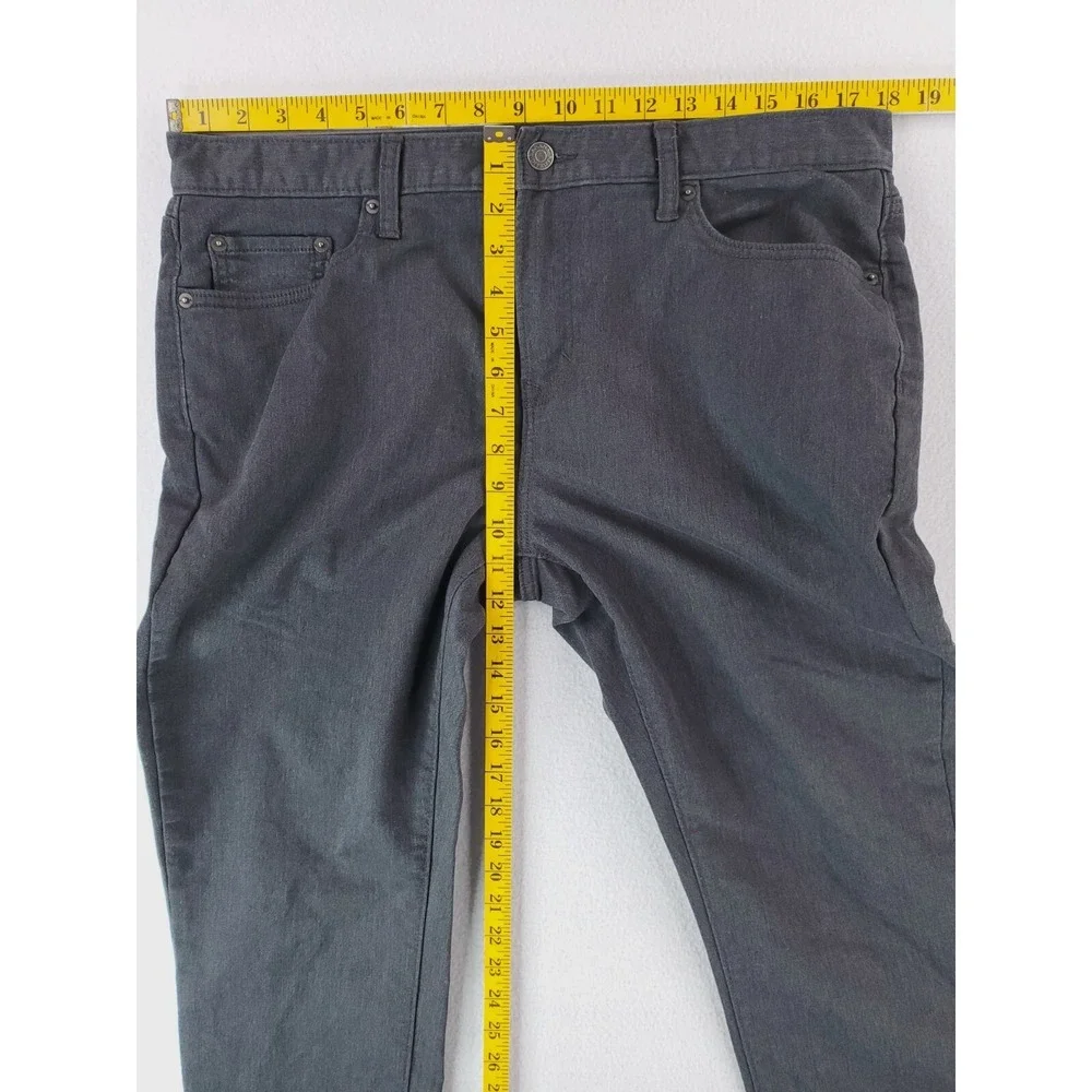 Banana Republic Jeans Men 35x28* Gray Travel Pant Athletic Tapered Stretch Denim